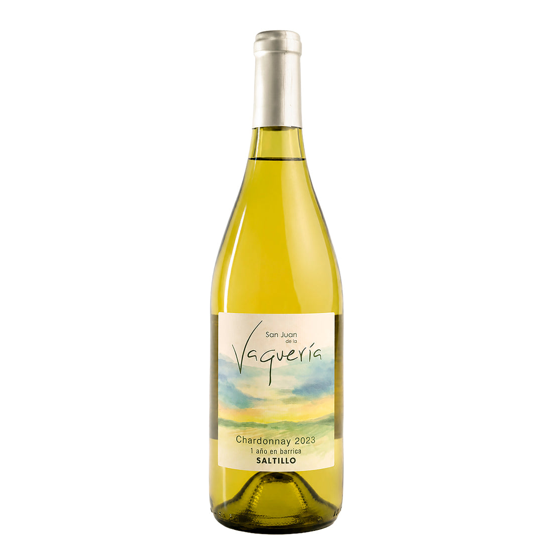 Botella de vino Chardonnay 2023 San Juan de la Vaquería